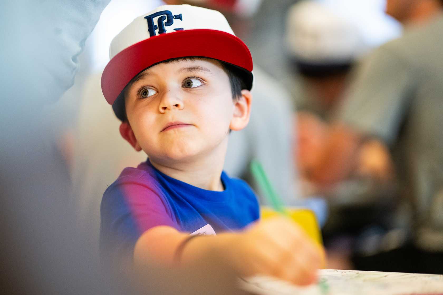 Youth baseball players
